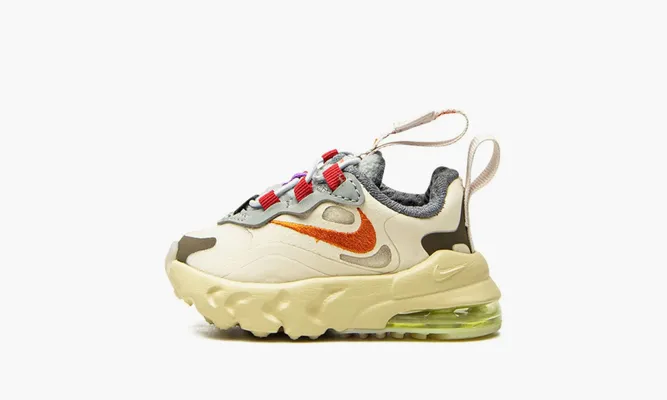 Для самых маленьких Nike Air Max 270 React TD «Travis Scott - Cactus Trails» Kids кремовый