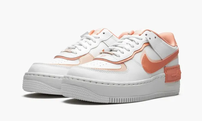 Кроссовки Nike Air Force 1 Low Shadow WMNS «Coral Pink» белый