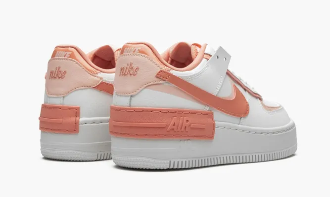 Кроссовки Nike Air Force 1 Low Shadow WMNS «Coral Pink» белый