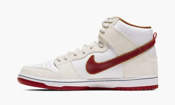 Кроссовки Nike SB Dunk High «Team Crimson» белый