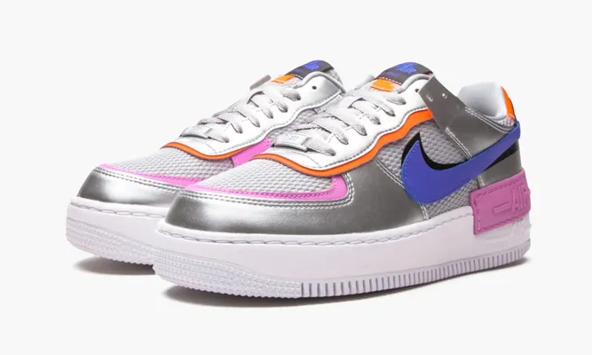 Кроссовки Nike Air Force 1 Low Shadow WMNS «Metallic Silver» металлический