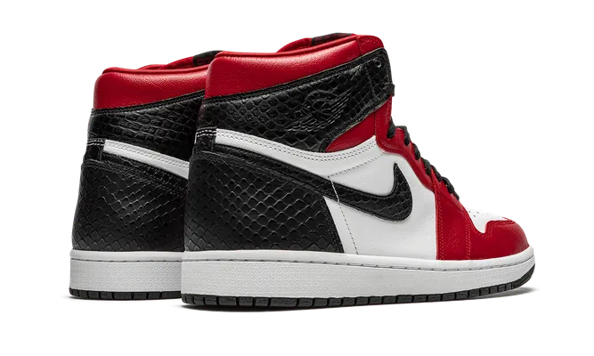 Кроссовки Air Jordan 1 High WMNS «Satin Snake» красный,черный
