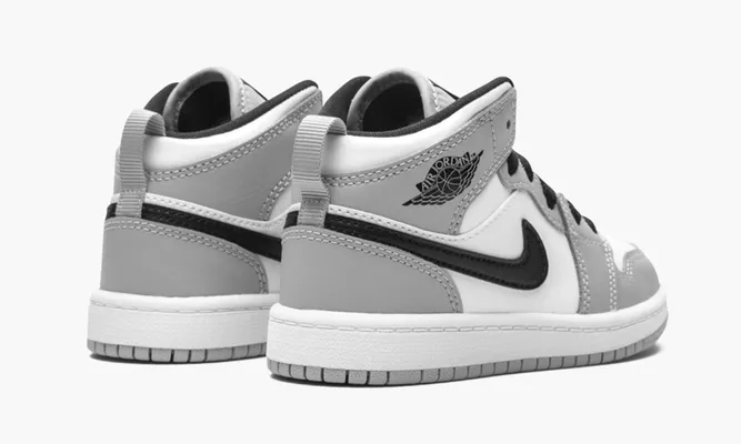 Для самых маленьких Air Jordan 1 Mid PS «Light Smoke Grey» Kids серый,белый