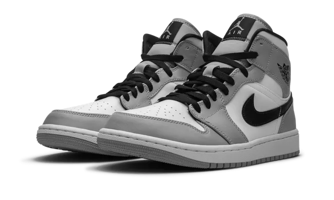 Кроссовки Air Jordan 1 Mid «Light Smoke Grey» серый,белый