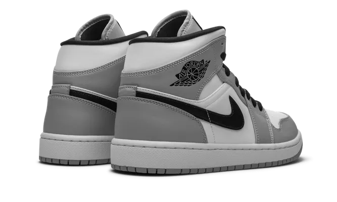Кроссовки Air Jordan 1 Mid «Light Smoke Grey» серый,белый