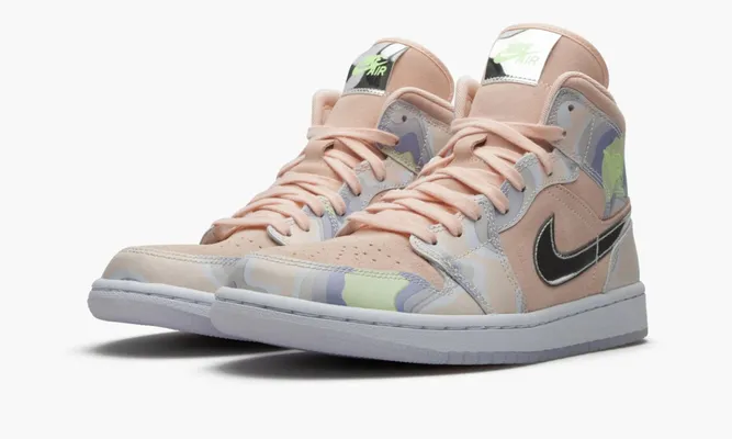 Кроссовки Air Jordan 1 Mid SE WMNS «Pherspective» розовый