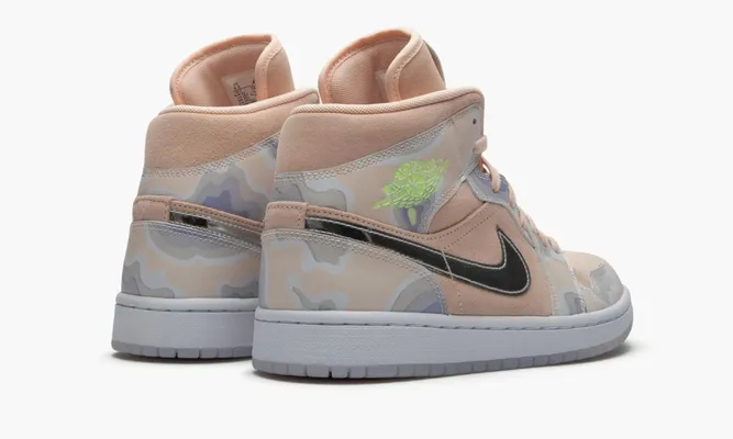 Кроссовки Air Jordan 1 Mid SE WMNS «Pherspective» розовый