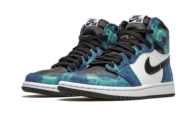 Кроссовки Air Jordan 1 High OG WMNS «Tie-dye» lightBlue