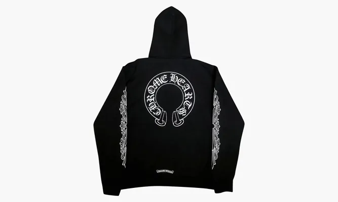 Одежда Chrome Hearts Horse Shoe Floral Hoodie «Black» черный