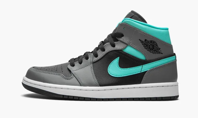 Кроссовки Air Jordan 1 Mid GS «Grey Aqua» серый