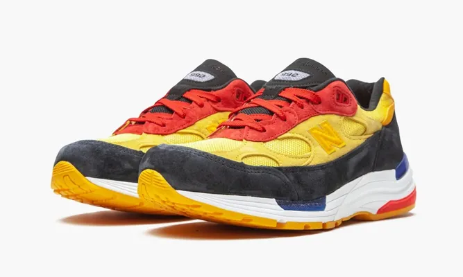 Кроссовки New Balance 992 «Yellow Red» разноцветный