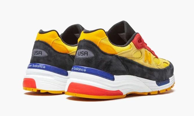 Кроссовки New Balance 992 «Yellow Red» разноцветный