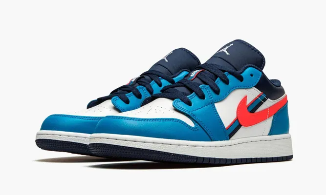 Кроссовки Air Jordan 1 Low GS «Game Time» lightBlue