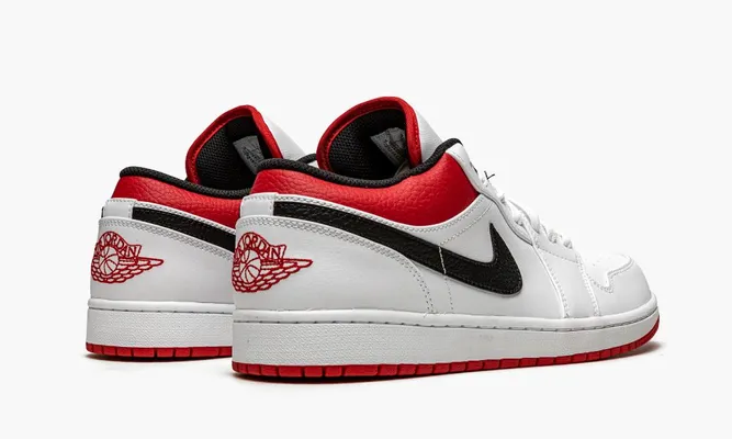 Кроссовки Air Jordan 1 Low «White / Gym Red» белый