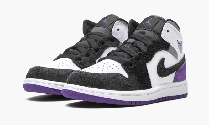 Для самых маленьких Air Jordan 1 Mid PS «Purple» Kids фиолетовый