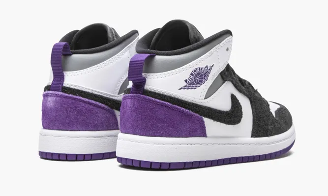 Для самых маленьких Air Jordan 1 Mid PS «Purple» Kids фиолетовый