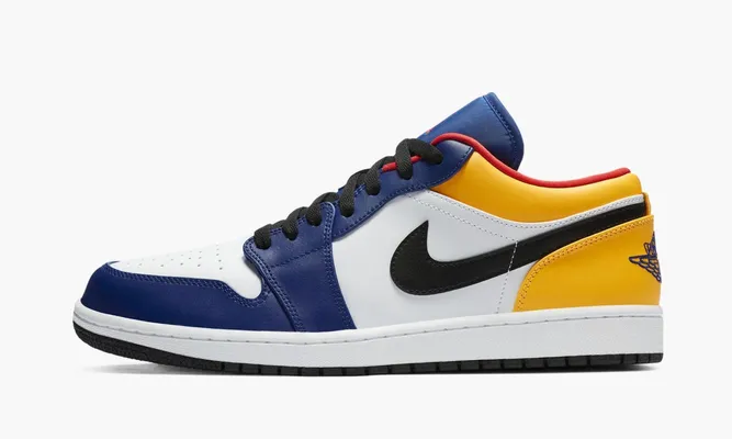 Кроссовки Air Jordan 1 Low «Deep Royal / Yellow» желтый