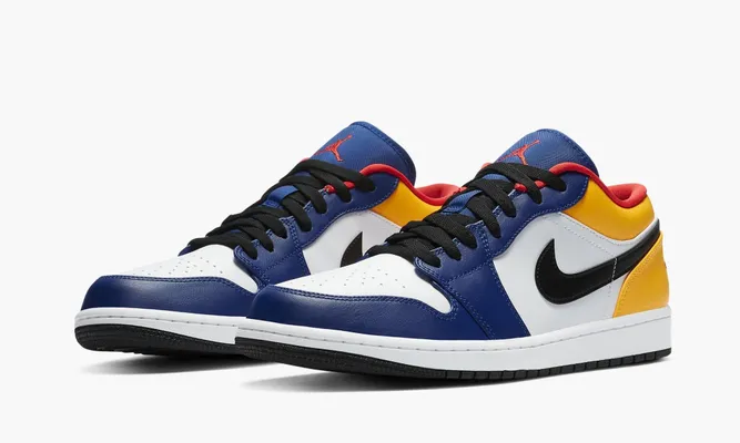 Кроссовки Air Jordan 1 Low «Deep Royal / Yellow» желтый