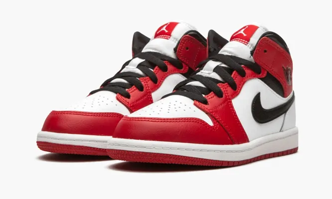 Для самых маленьких Air Jordan 1 Mid PS «Chicago 2020» Kids красный,белый