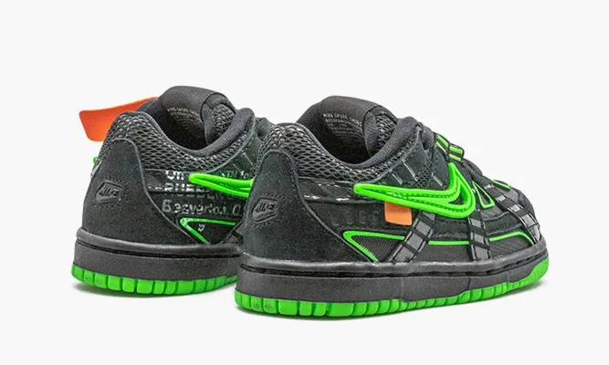 Для самых маленьких Nike Rubber Dunk TD «Off-white - Green Strike» Kids черный