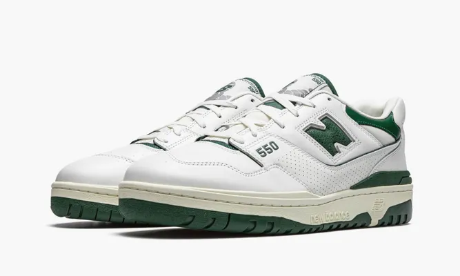 Кроссовки New Balance 550 «Aime Leon Dore - White Green» зеленый