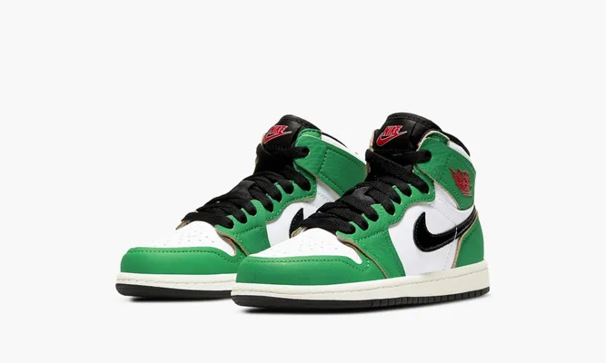 Для самых маленьких Air Jordan 1 Retro High OG PS «Lucky Green» Kids зеленый
