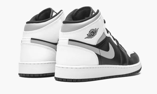 Кроссовки Air Jordan 1 Mid GS «White Shadow» белый,черный