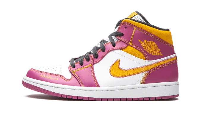 Кроссовки Air Jordan 1 Mid «Dia De Los Muertos» розовый