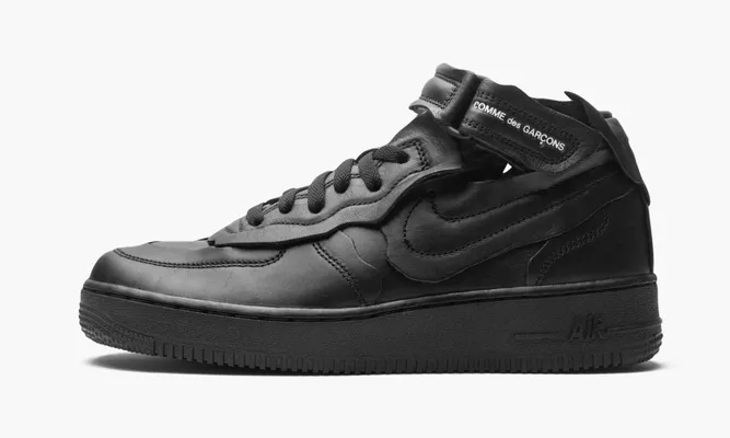 Кроссовки Nike Air Force 1 Mid «Comme Des Garcons - Black» черный
