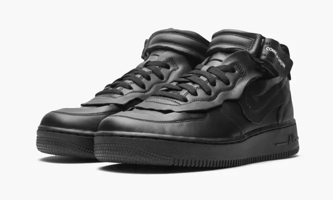 Кроссовки Nike Air Force 1 Mid «Comme Des Garcons - Black» черный