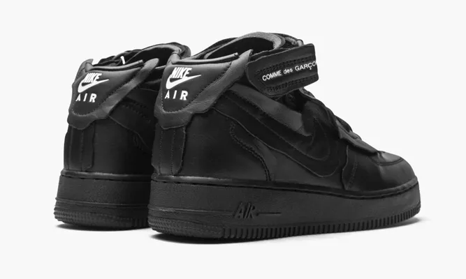 Кроссовки Nike Air Force 1 Mid «Comme Des Garcons - Black» черный