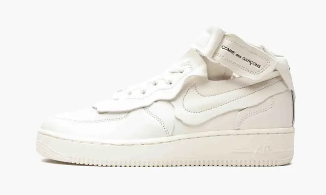 Кроссовки Nike Air Force 1 Mid «Comme Des Garcons White» кремовый