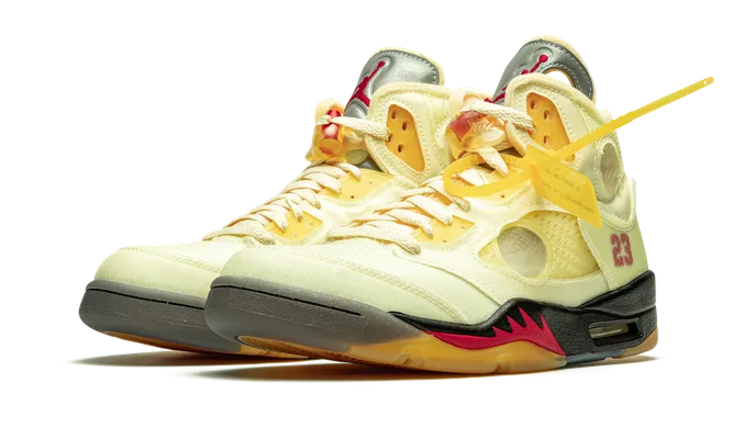 Кроссовки Air Jordan 5 Retro SP «Off-white - Sail» кремовый