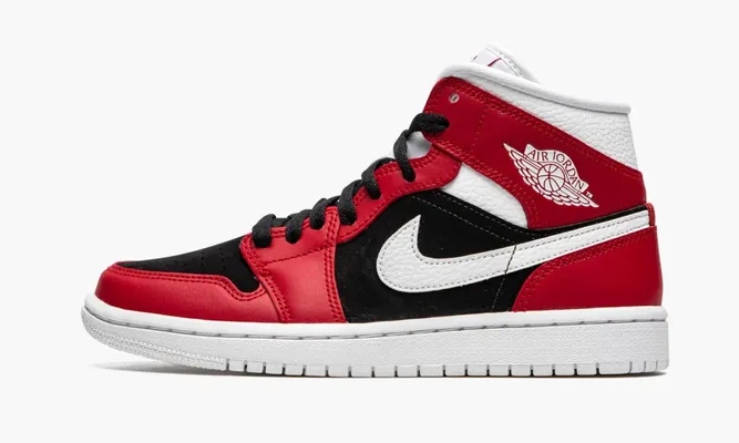 Кроссовки Air Jordan 1 Mid WMNS «Gym Red / Black» красный