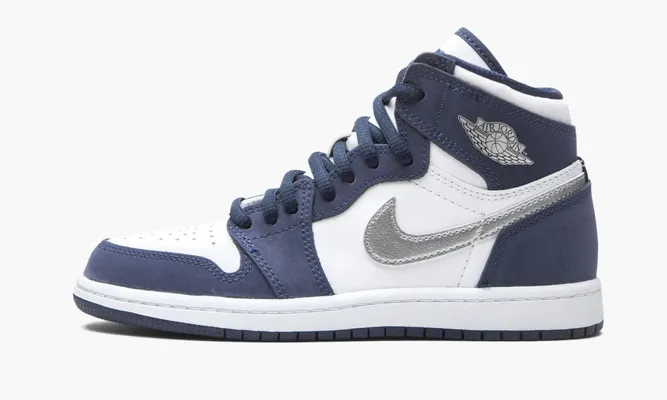 Для самых маленьких Air Jordan 1 Retro High Co.Jp PS «Midnight Navy» Kids синий