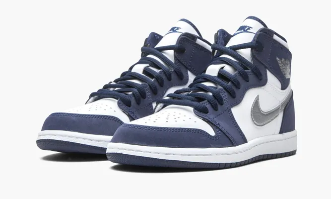 Для самых маленьких Air Jordan 1 Retro High Co.Jp PS «Midnight Navy» Kids синий