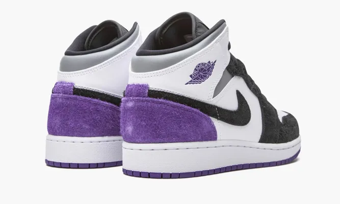 Кроссовки Air Jordan 1 Mid SE GS «Purple» фиолетовый