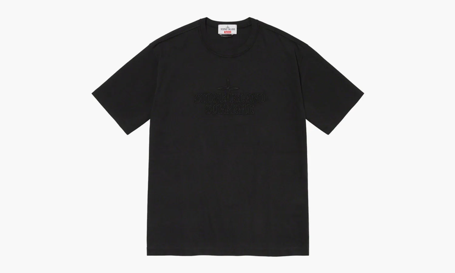 Stone Island X Supreme Embroidered Logo S / S Top «Black»