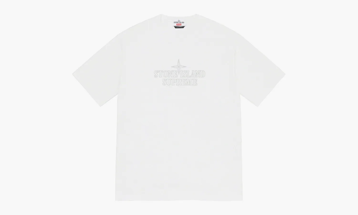 Stone Island X Supreme Embroidered Logo S / S Top «White»