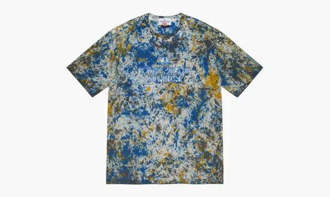 Одежда Stone Island X Supreme Embroidered Logo S / S Top «Dark Blue» разноцветный