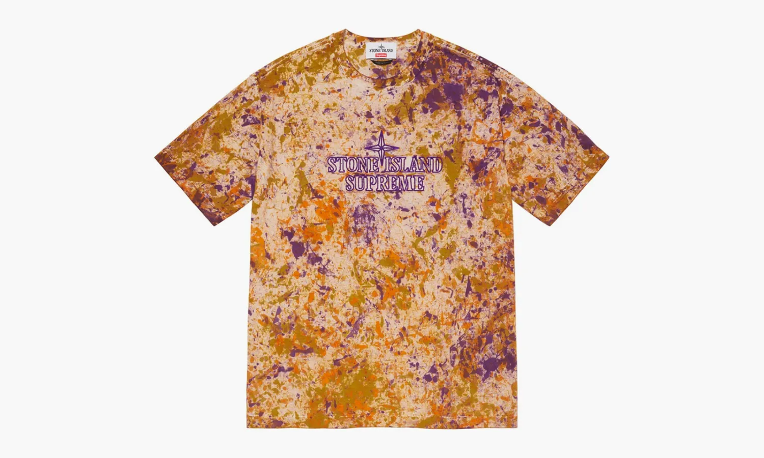 Stone Island X Supreme Embroidered Logo S / S Top «Coral»
