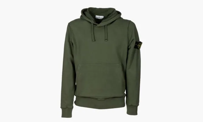Одежда Stone Island Garment Dyed Popover Hoodie «Sage» зеленый