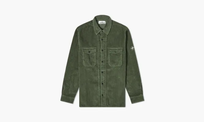 Одежда Stone Island Corduroy 2 Pocket Overshirt «Sage Green» зеленый