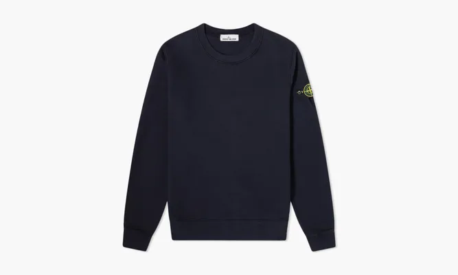 Одежда Stone Island Garment Dyed Crew Sweat «Navy» синий