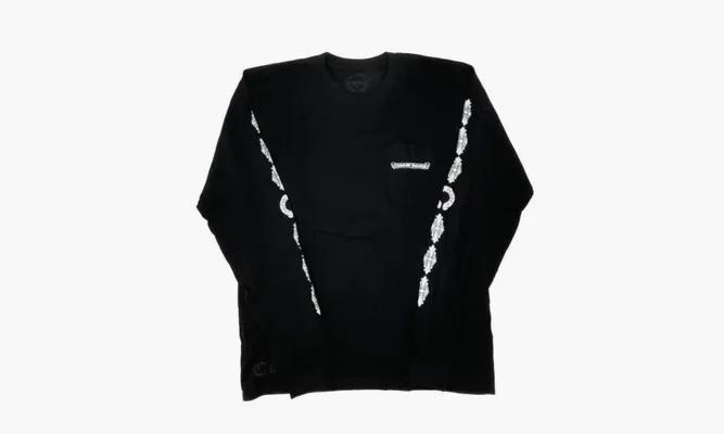 Одежда Chrome Hearts Floral Cross L / S T-shirt «Black» черный