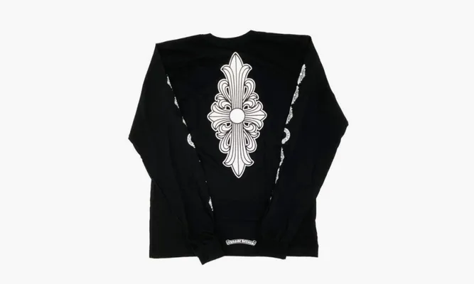 Одежда Chrome Hearts Floral Cross L / S T-shirt «Black» черный