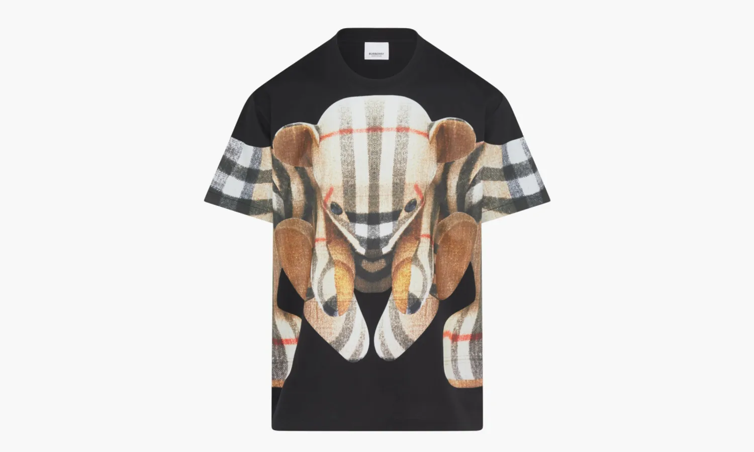 Burberry Thomas Bear Print Cotton Oversized T-shirt «Black»
