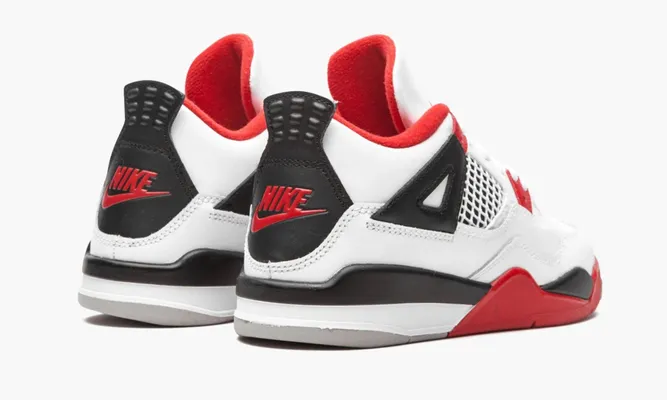 Для самых маленьких Air Jordan 4 Retro PS «Fire Red 2020» Kids белый