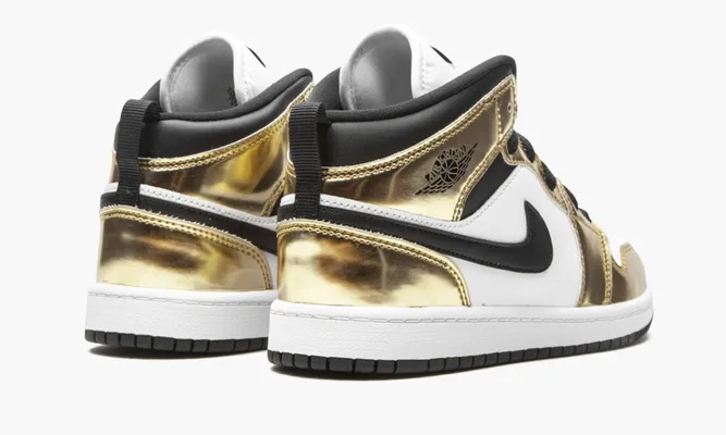 Для самых маленьких Air Jordan 1 Mid SE PS «Metallic Gold» Kids желтый