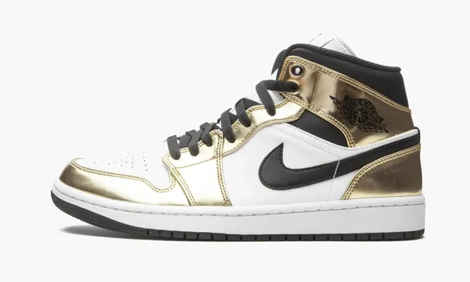 Кроссовки Air Jordan 1 Mid SE «Metallic Gold» желтый